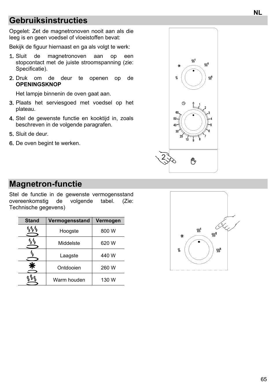 Gebruiksinstructies, Magnetron-functie | Gorenje BM 1120 AX User Manual | Page 67 / 100
