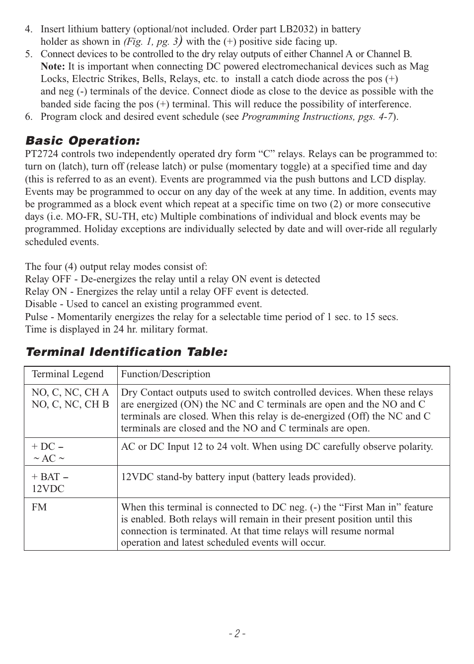 Altronix PT2724 Installation Instructions User Manual | Page 2 / 8