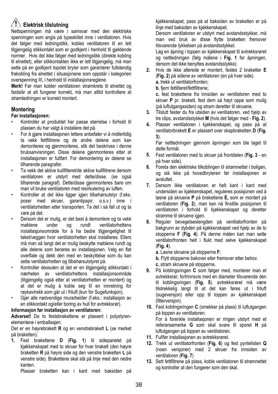 Gorenje DF 6115 E User Manual | Page 38 / 96