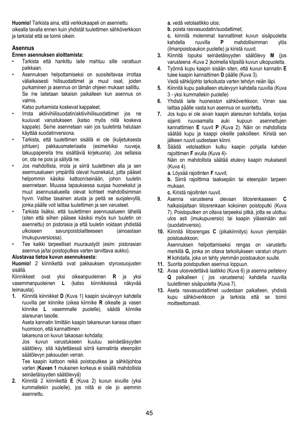Gorenje DF 6115 E User Manual | Page 45 / 96