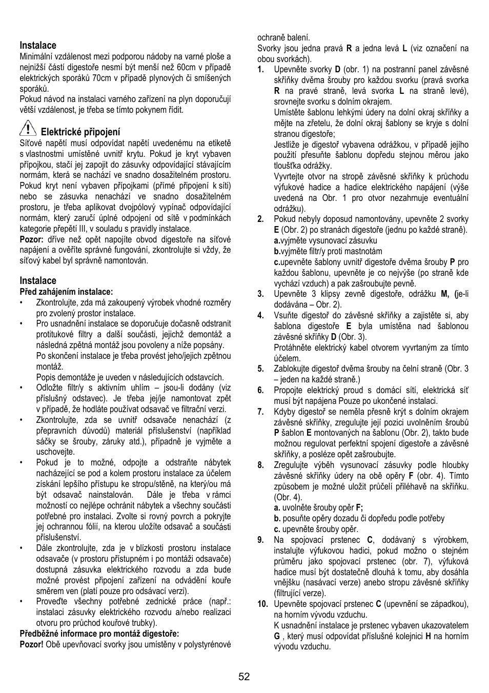 Gorenje DF 6115 E User Manual | Page 52 / 96
