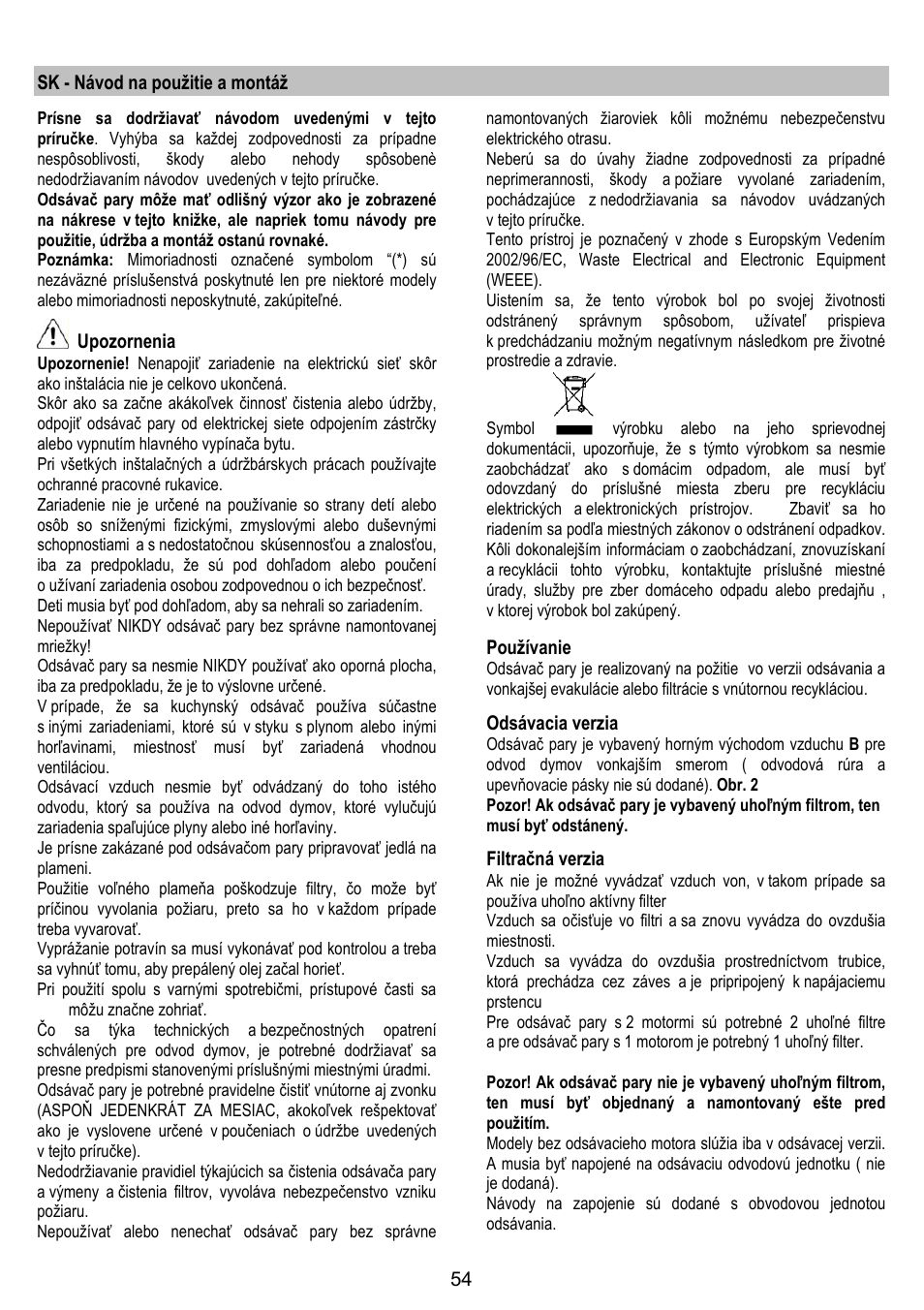 Gorenje DF 6115 E User Manual | Page 54 / 96