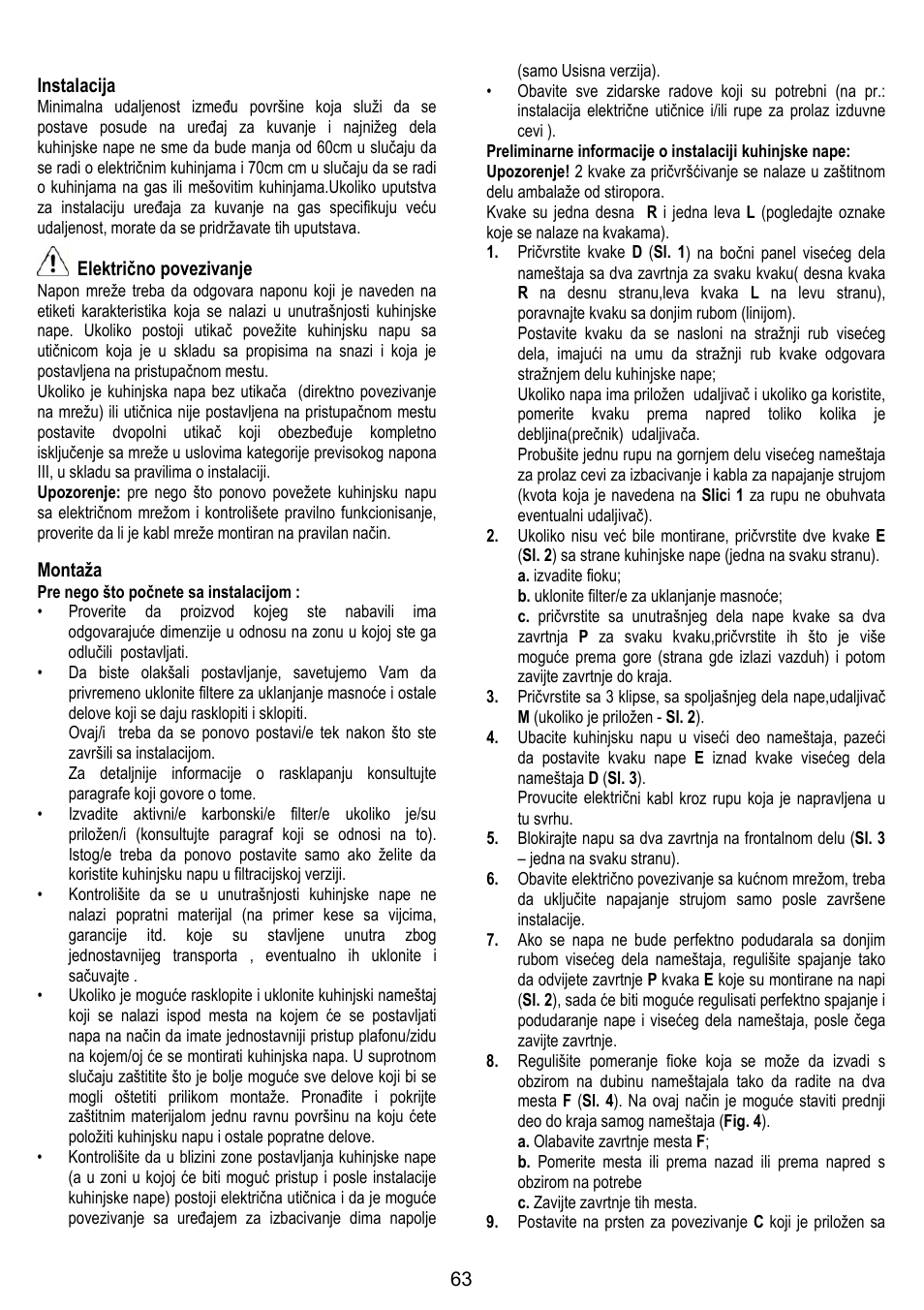 Gorenje DF 6115 E User Manual | Page 63 / 96