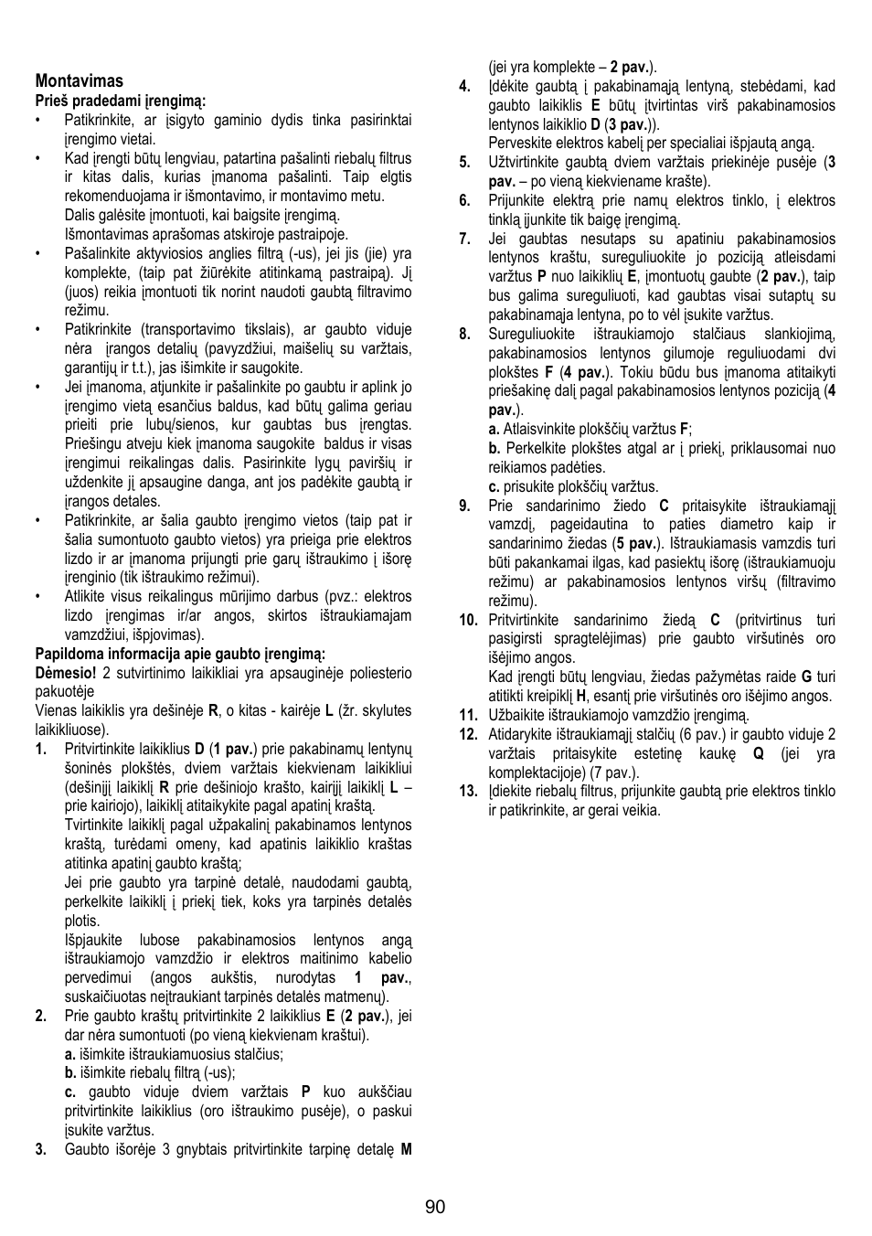 Gorenje DF 6115 E User Manual | Page 90 / 96