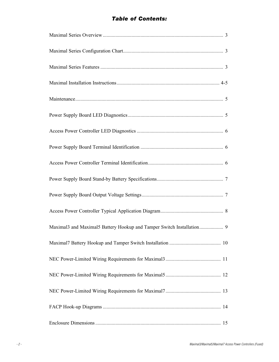 Altronix Maximal7 Installation Instructions User Manual | Page 2 / 16