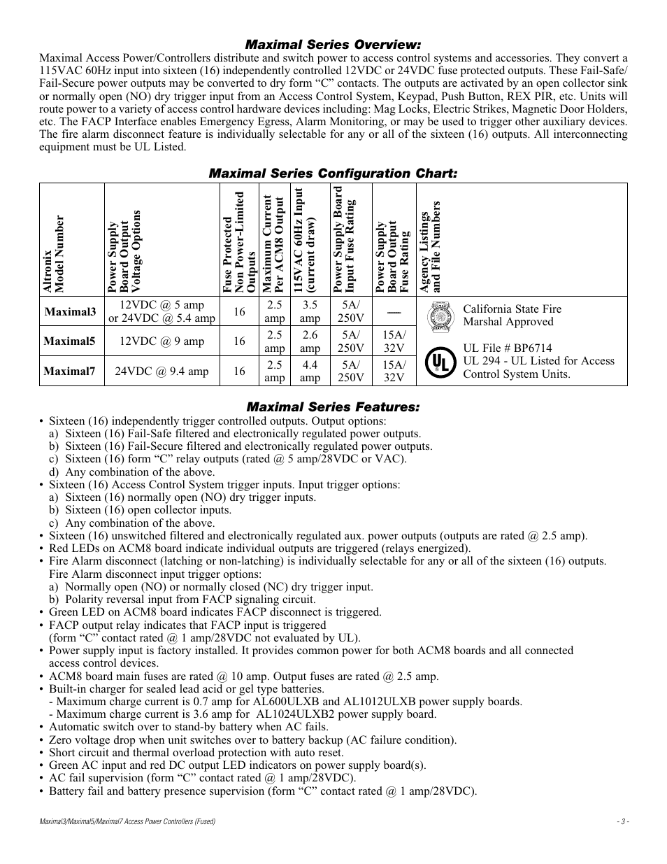 Altronix Maximal7 Installation Instructions User Manual | Page 3 / 16