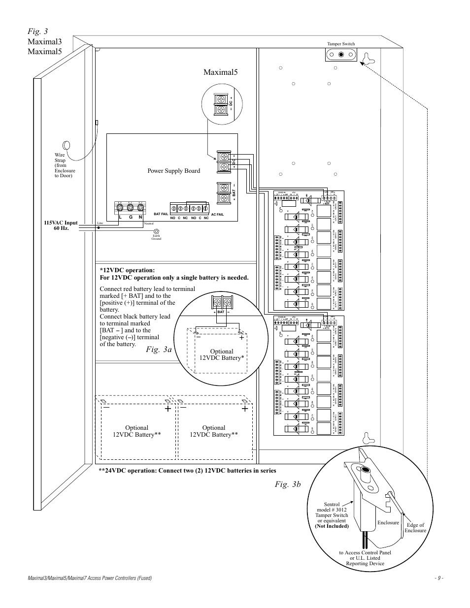 Maximal5, Power supply board | Altronix Maximal7 Installation Instructions User Manual | Page 9 / 16