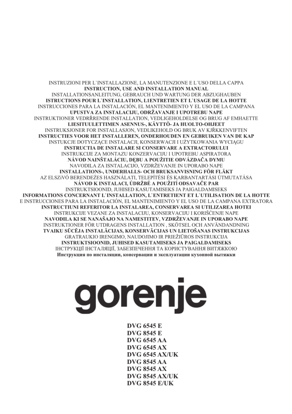 Gorenje DVG 8545 AX User Manual | 32 pages