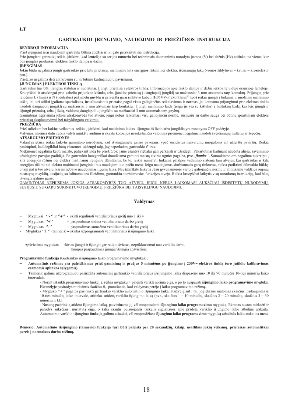 Gorenje DVG 8545 AX User Manual | Page 18 / 32