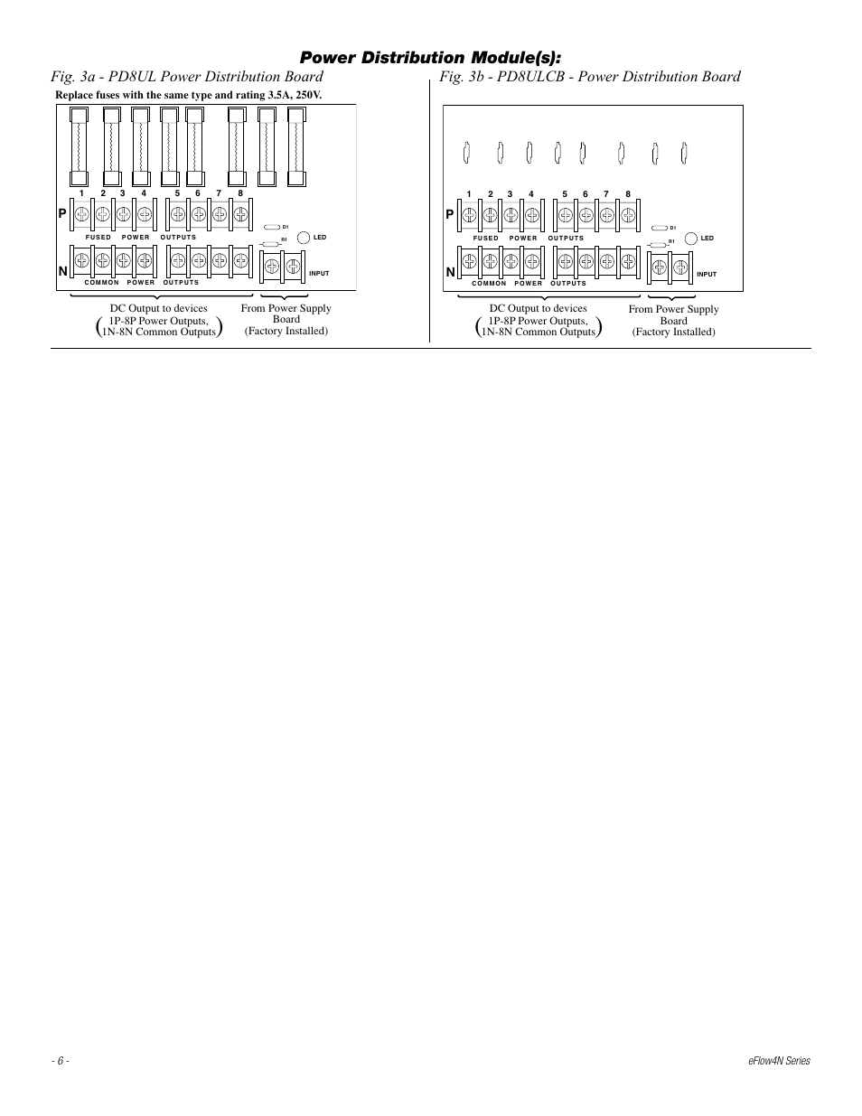 Power distribution module(s) | Altronix eFlow4NX8D Installation Instructions User Manual | Page 6 / 16