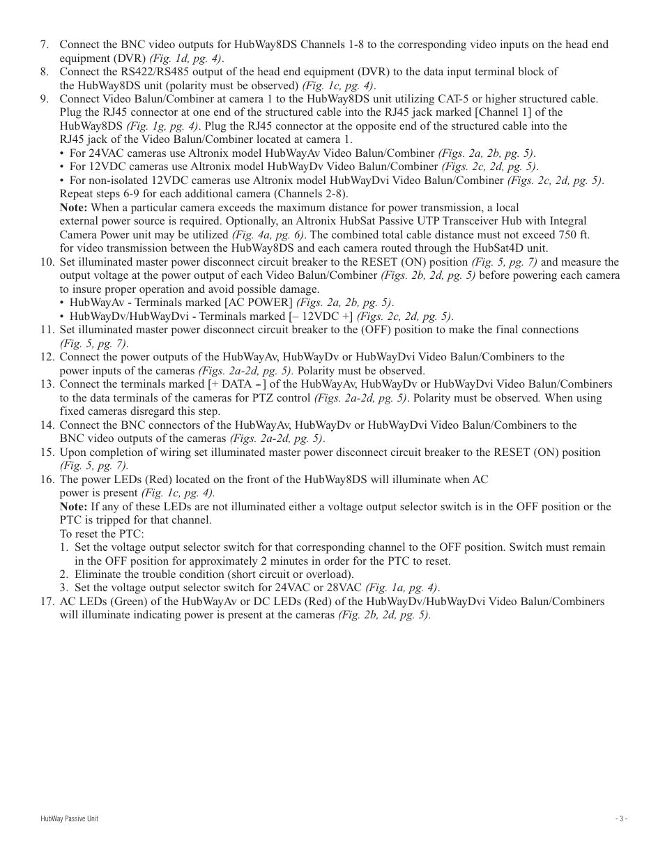 Altronix HubWay 8DS Installation Instructions User Manual | Page 3 / 8