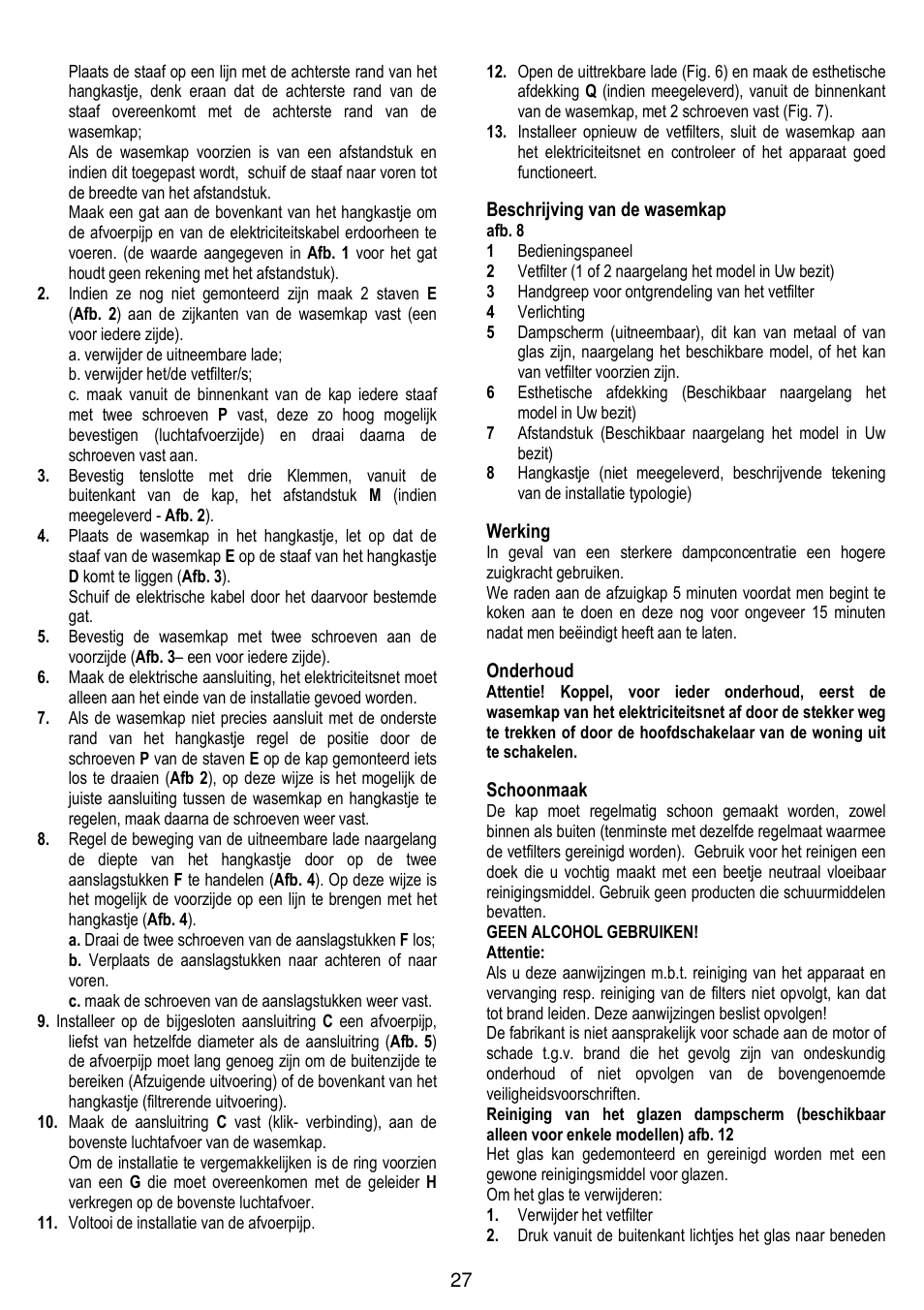 Gorenje DF 6115 W User Manual | Page 27 / 76