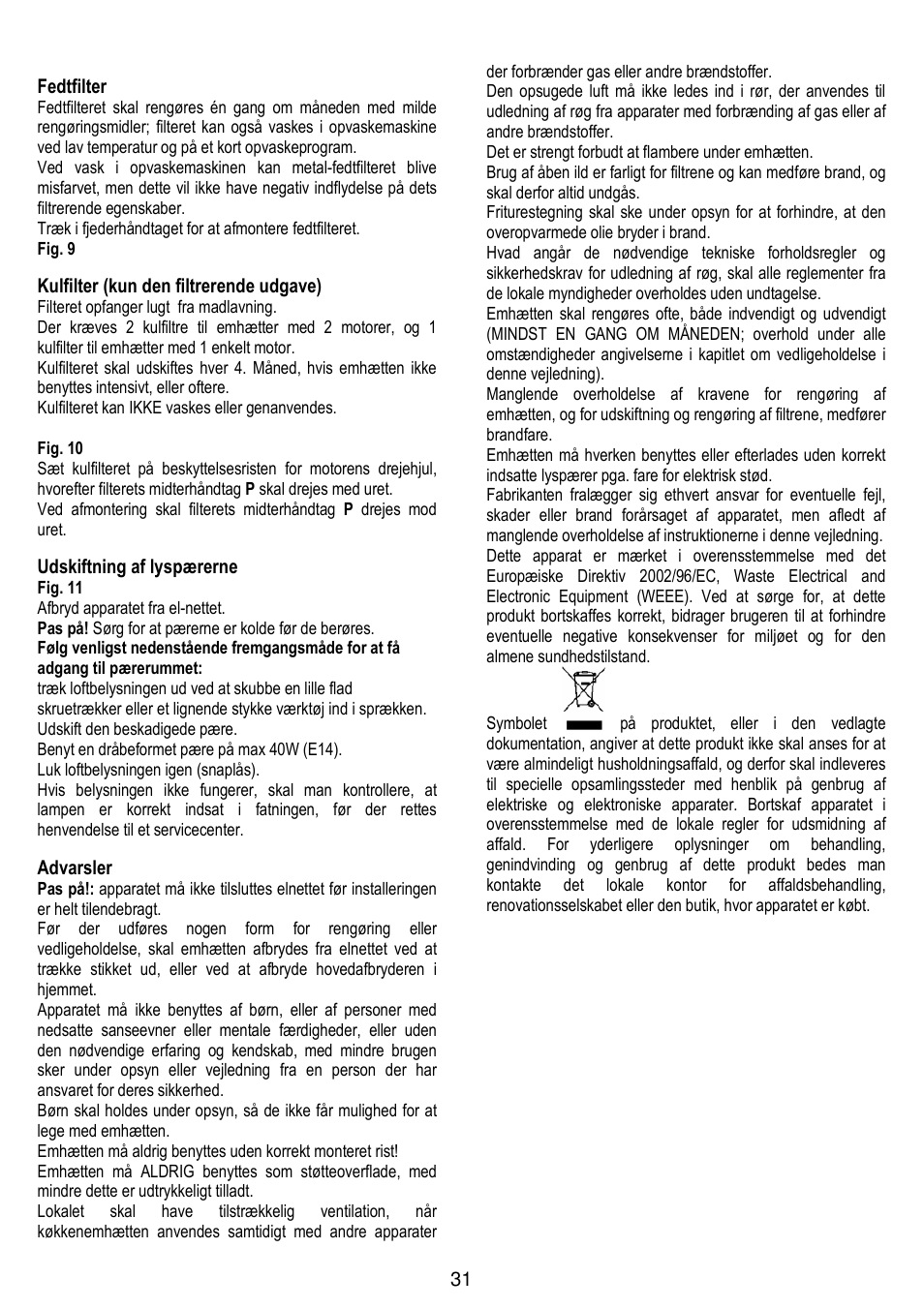 Gorenje DF 6115 W User Manual | Page 31 / 76