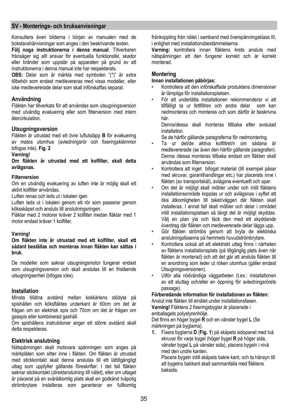 Gorenje DF 6115 W User Manual | Page 35 / 76