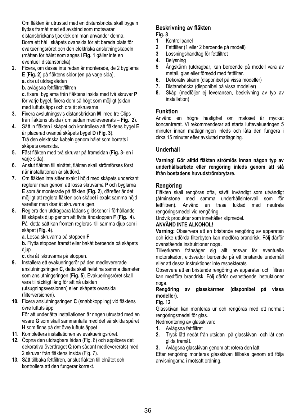 Gorenje DF 6115 W User Manual | Page 36 / 76