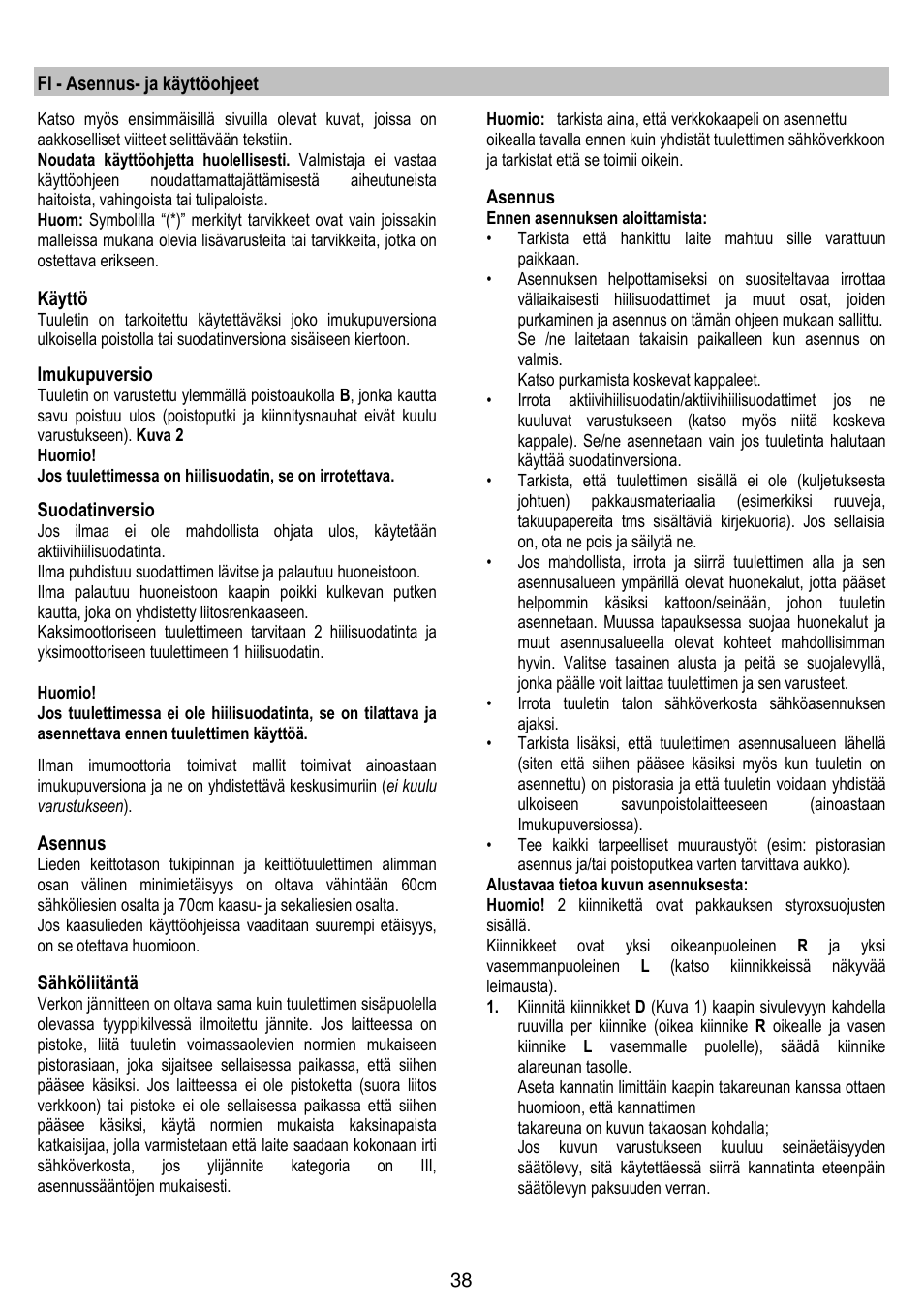 Gorenje DF 6115 W User Manual | Page 38 / 76