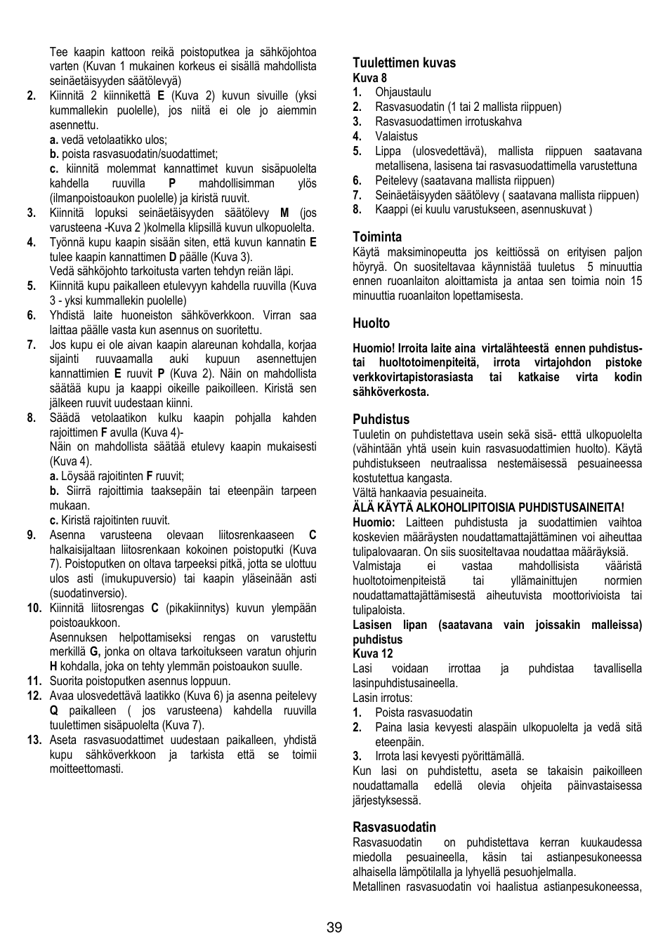 Gorenje DF 6115 W User Manual | Page 39 / 76