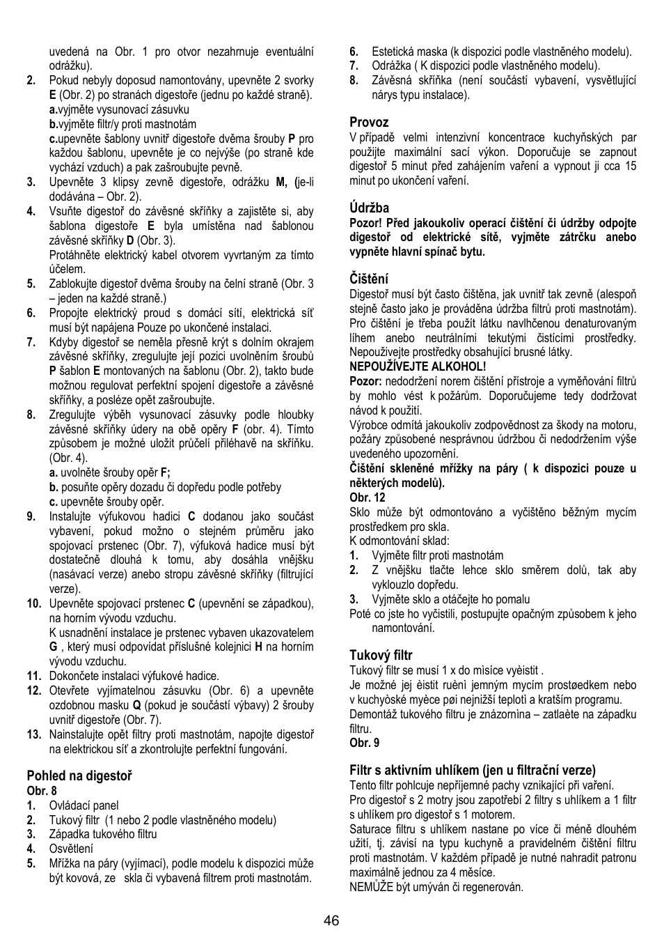 Gorenje DF 6115 W User Manual | Page 46 / 76