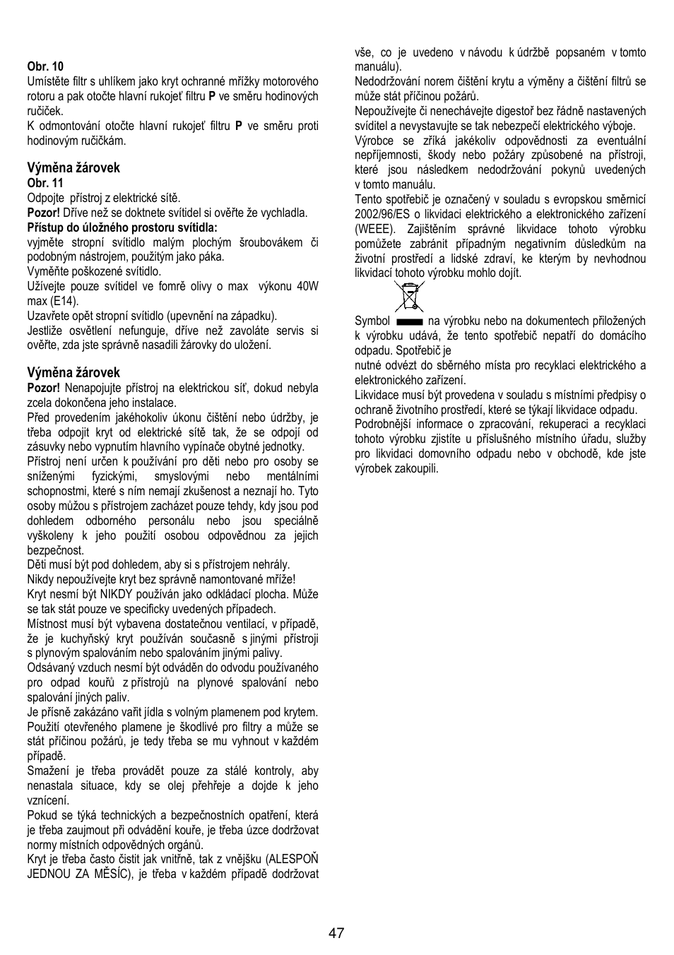 Gorenje DF 6115 W User Manual | Page 47 / 76