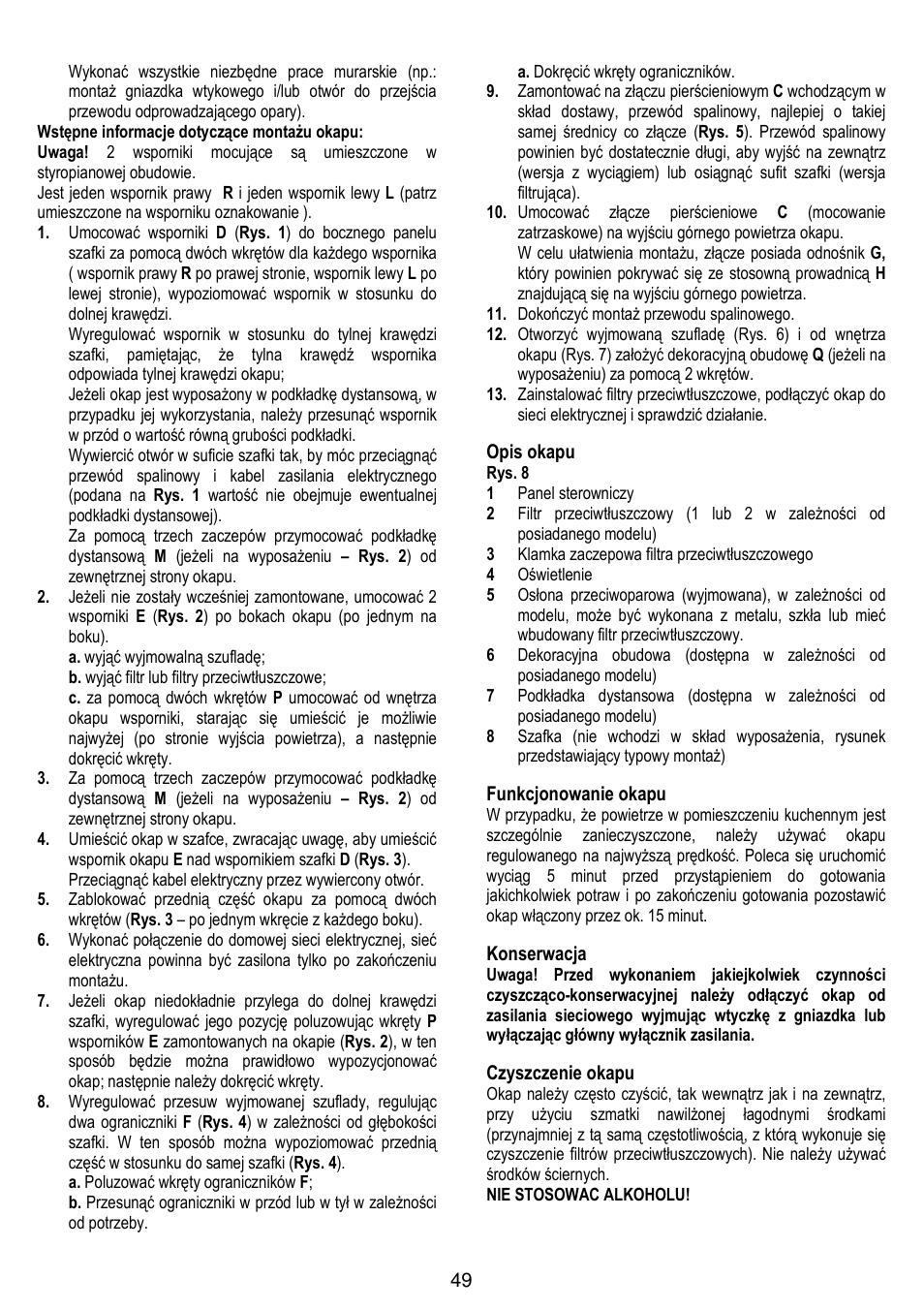 Gorenje DF 6115 W User Manual | Page 49 / 76