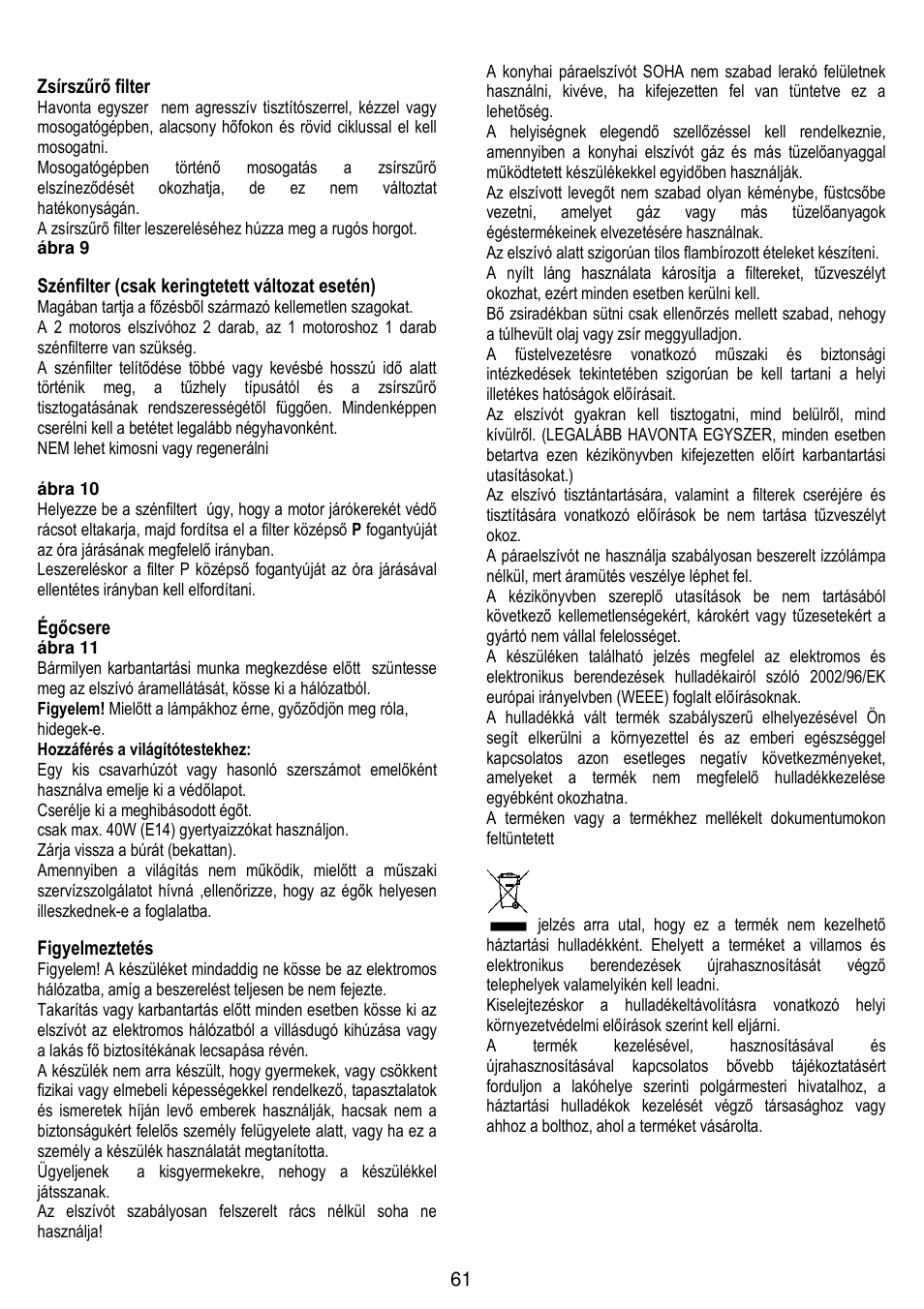Gorenje DF 6115 W User Manual | Page 61 / 76