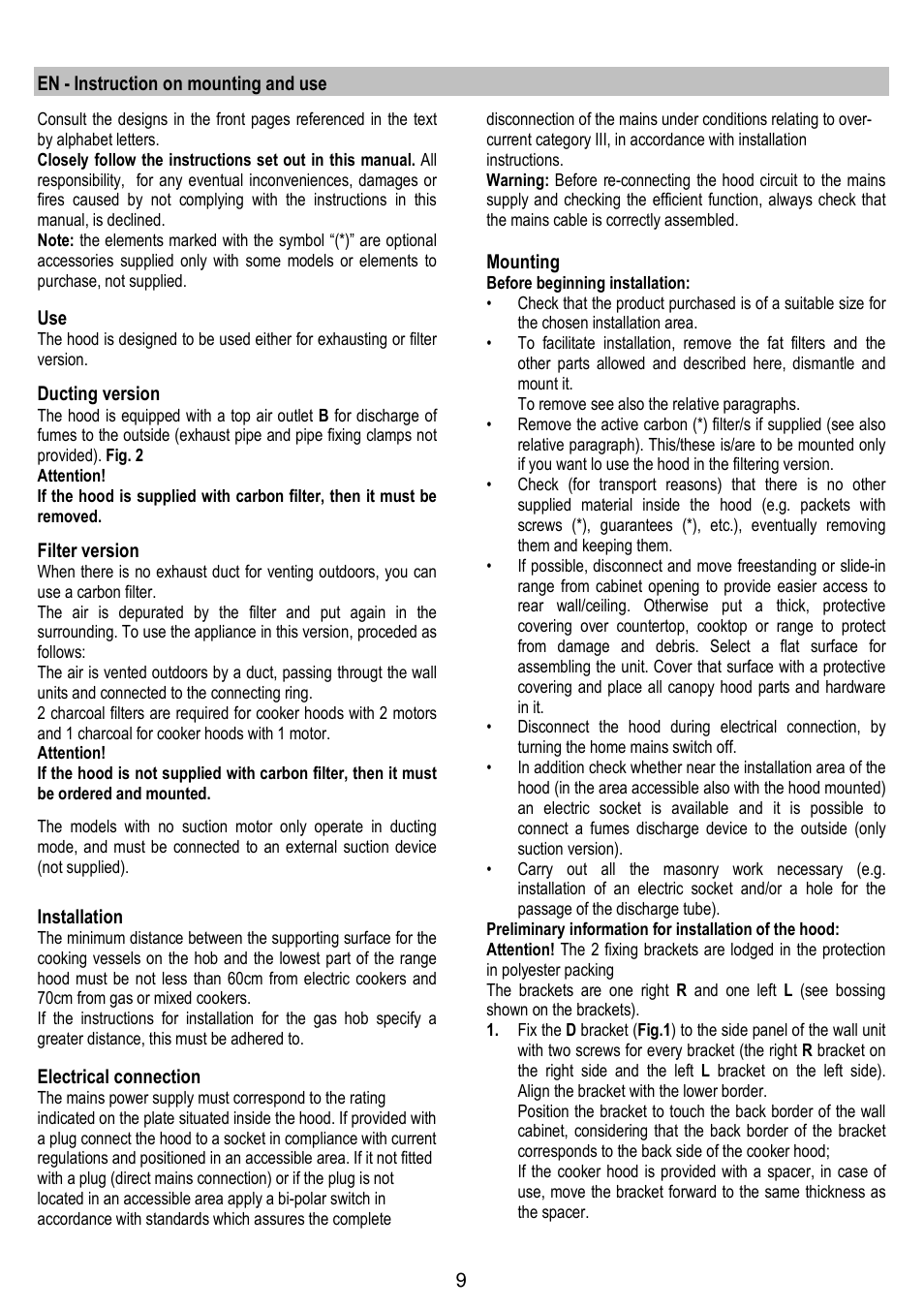 Gorenje DF 6115 W User Manual | Page 9 / 76