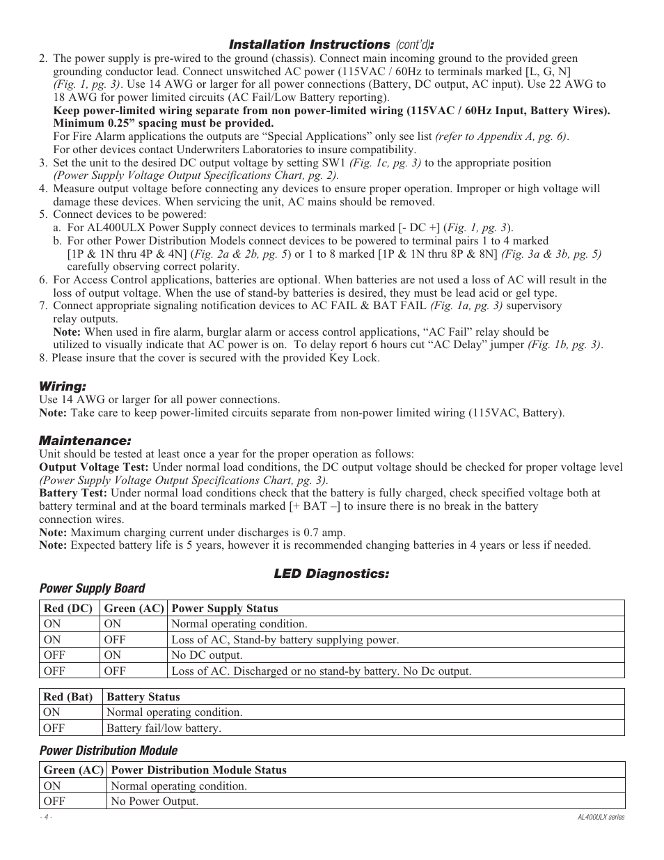 Altronix AL400ULXR Installation Instructions User Manual | Page 4 / 8