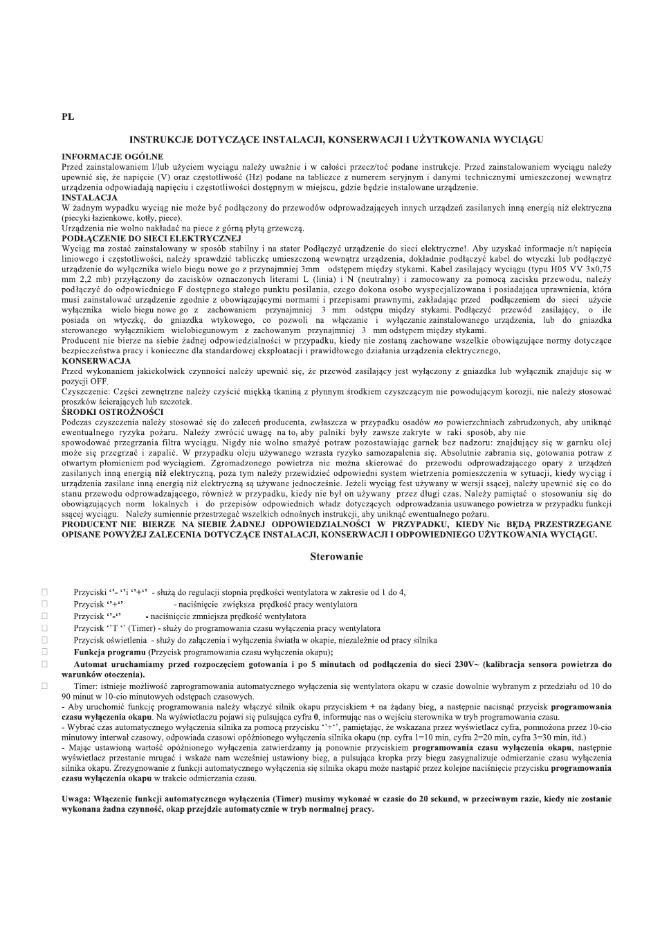 Sterowanie | Gorenje DU 5345 W User Manual | Page 20 / 29