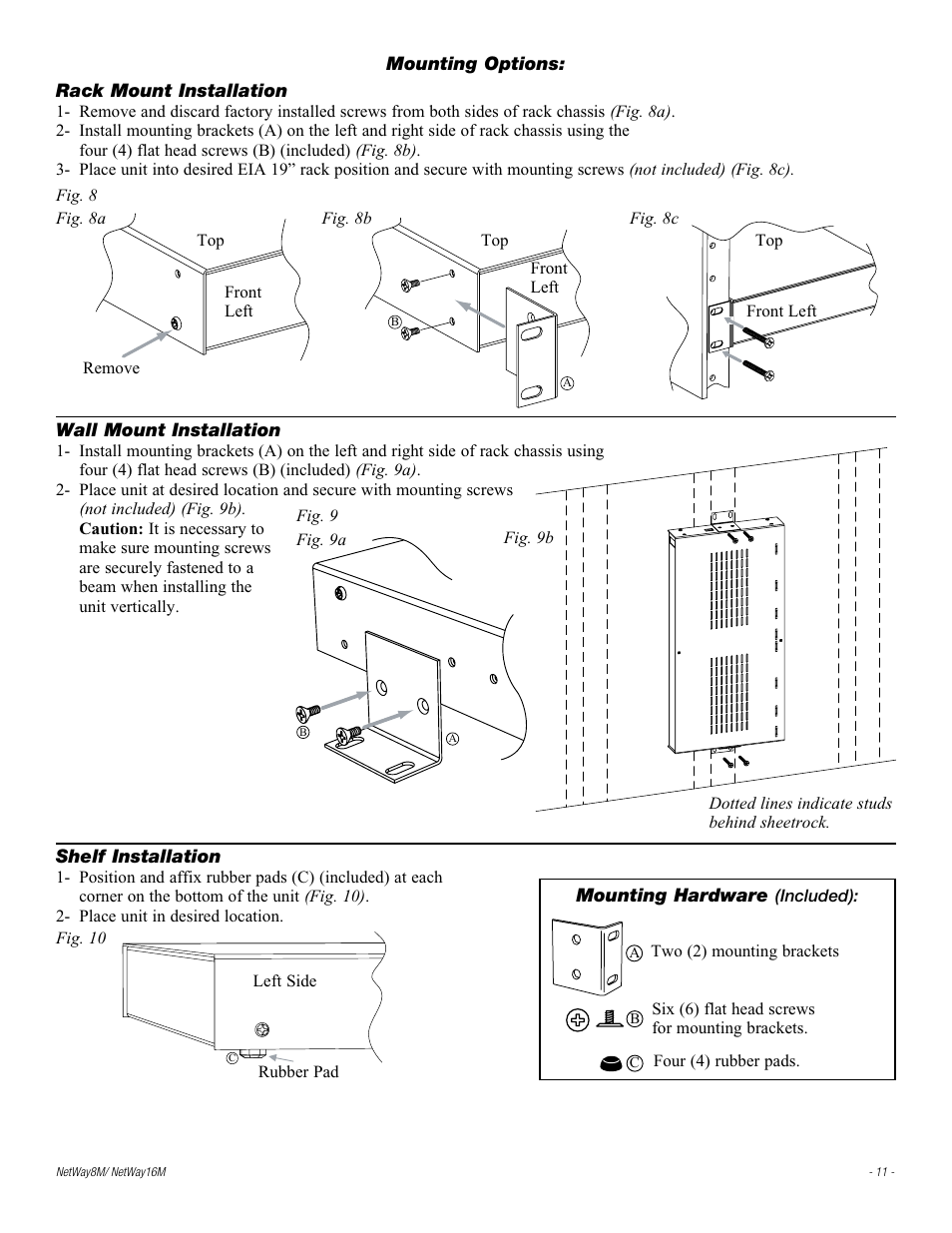 Altronix NetWay8M Installation Instructions User Manual | Page 11 / 12