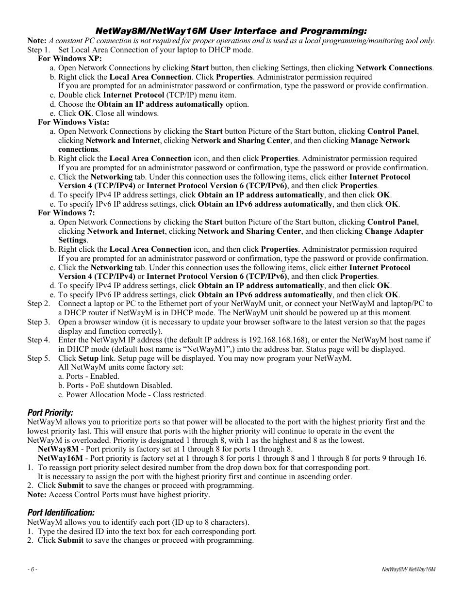 Altronix NetWay8M Installation Instructions User Manual | Page 6 / 12