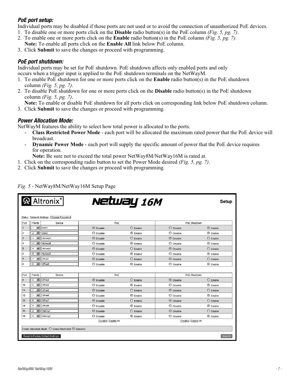 Altronix NetWay8M Installation Instructions User Manual | Page 7 / 12