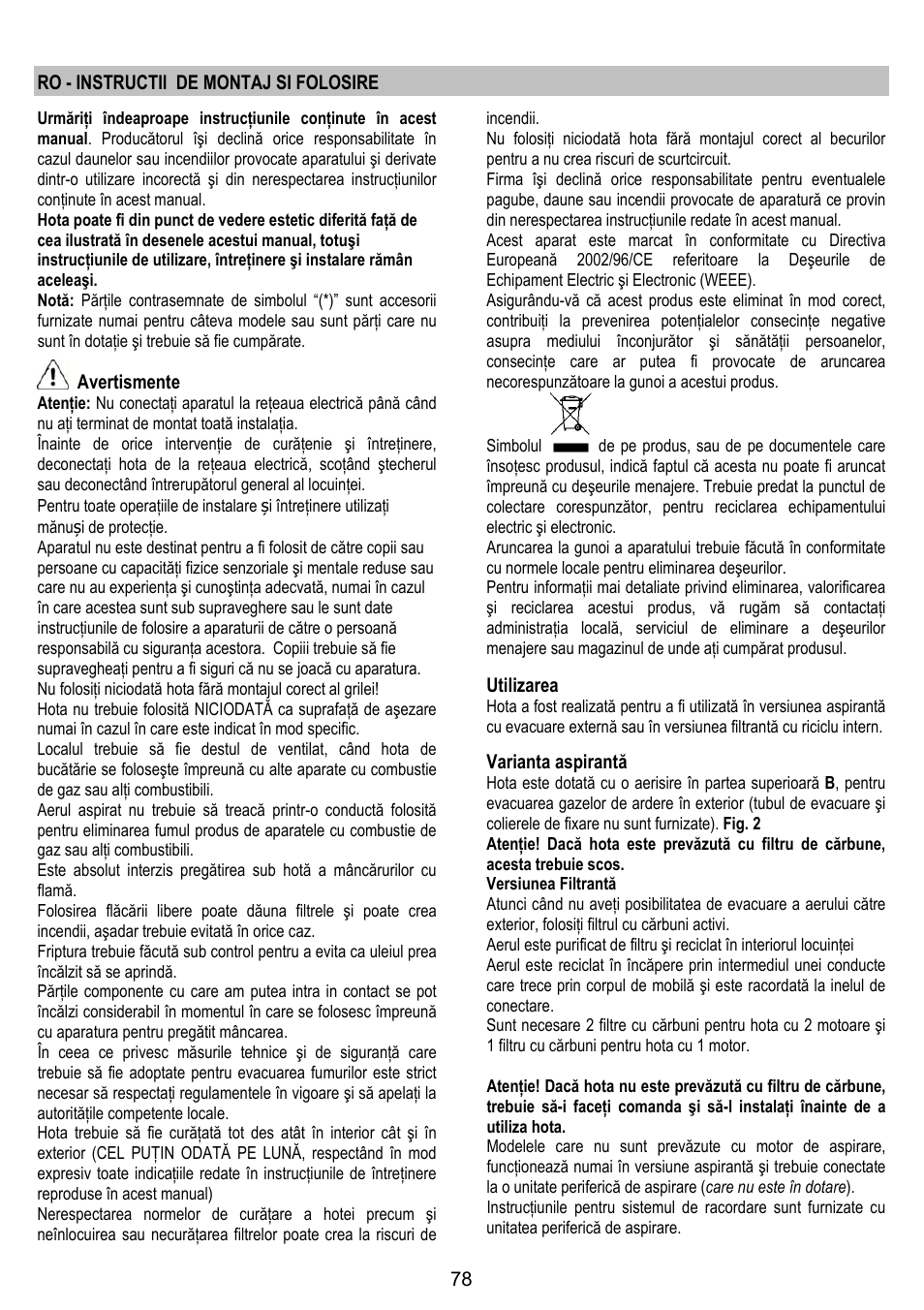 Gorenje DF 6116 BX User Manual | Page 78 / 96