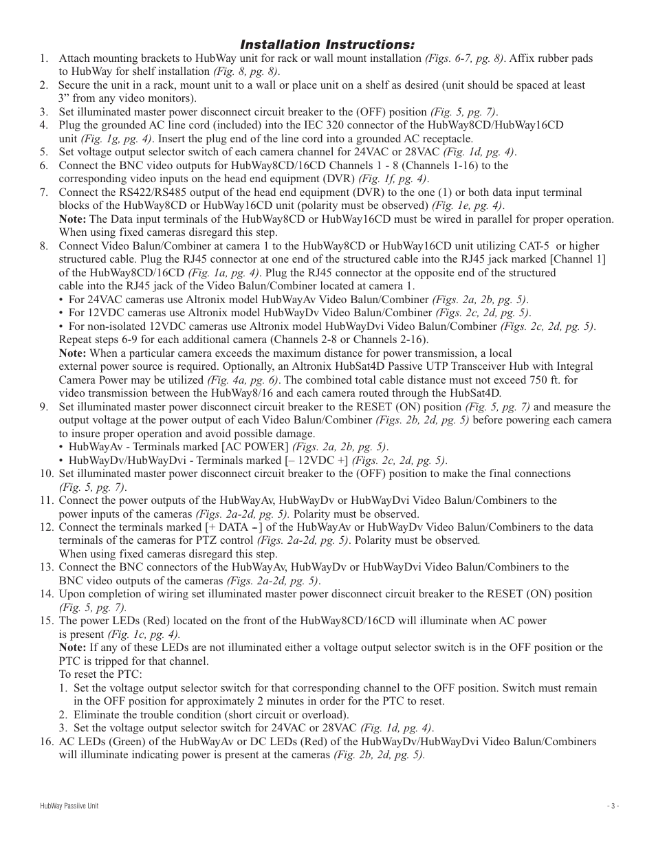 Altronix HubWay 8CD Installation Instructions User Manual | Page 3 / 8