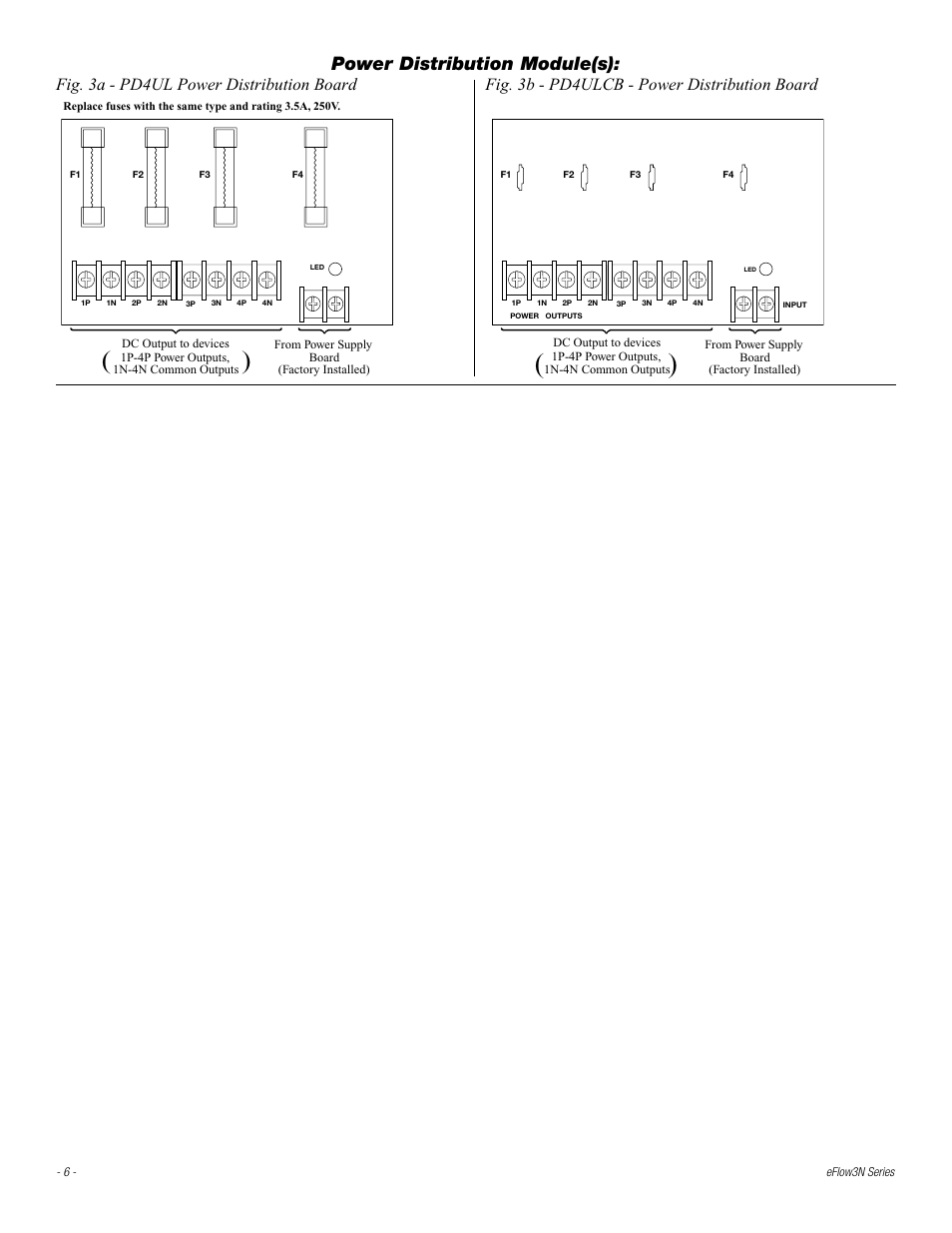 Power distribution module(s) | Altronix eFlow3NX4D Installation Instructions User Manual | Page 6 / 16