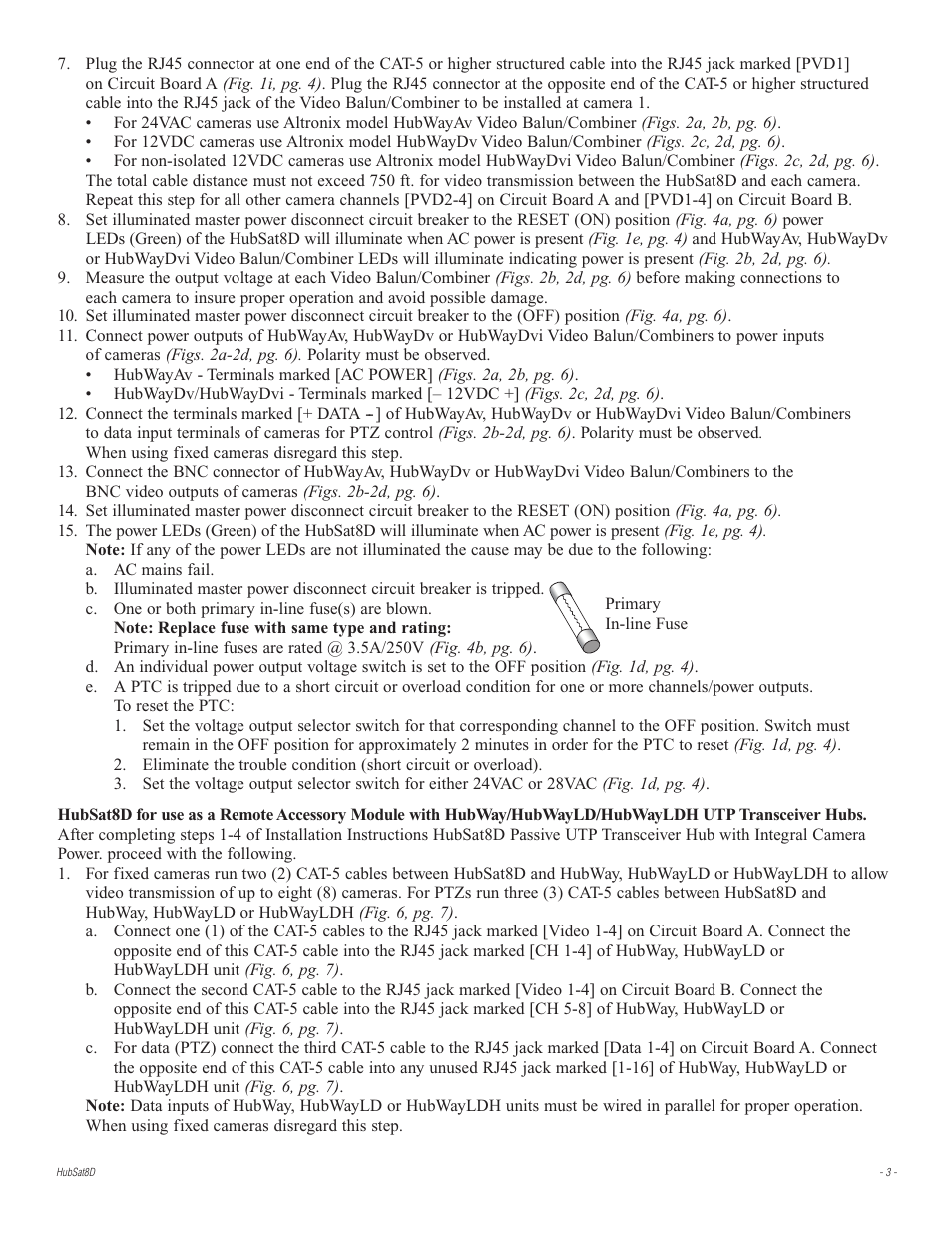Altronix HubSat 8D Installation Instructions User Manual | Page 3 / 8