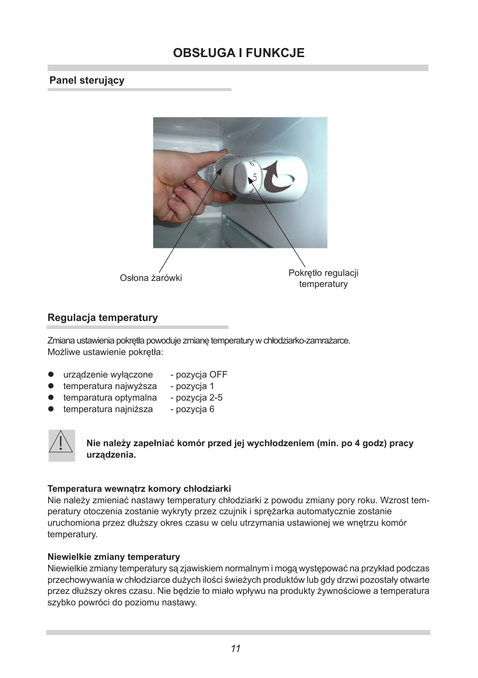 Obsługa i funkcje | AMICA FC 204.3 - VKS 15304 W User Manual | Page 11 / 164