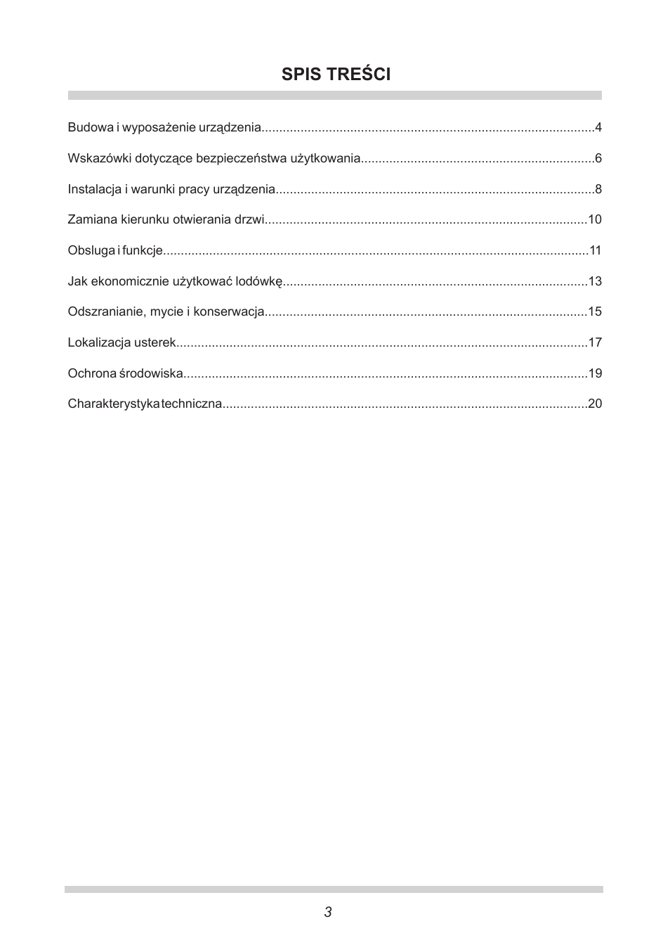 AMICA FC 204.3 - VKS 15304 W User Manual | Page 3 / 164