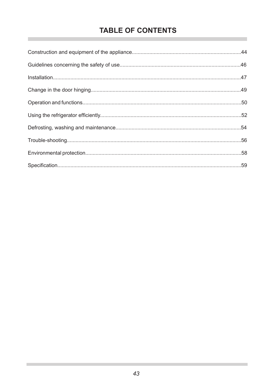 AMICA FC 204.3 - VKS 15304 W User Manual | Page 43 / 164