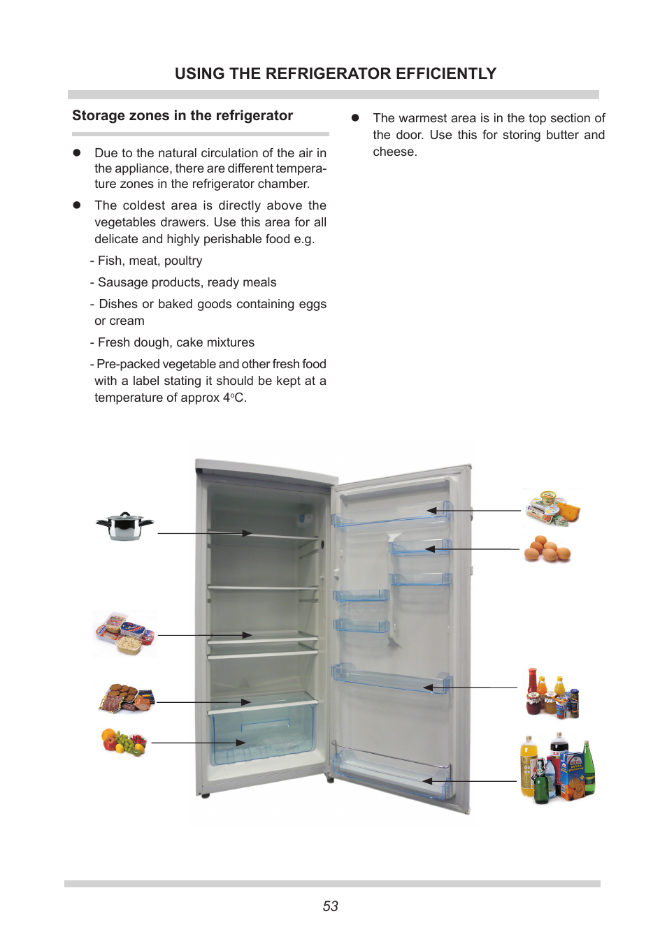 Using the refrigerator efficiently | AMICA FC 204.3 - VKS 15304 W User Manual | Page 53 / 164