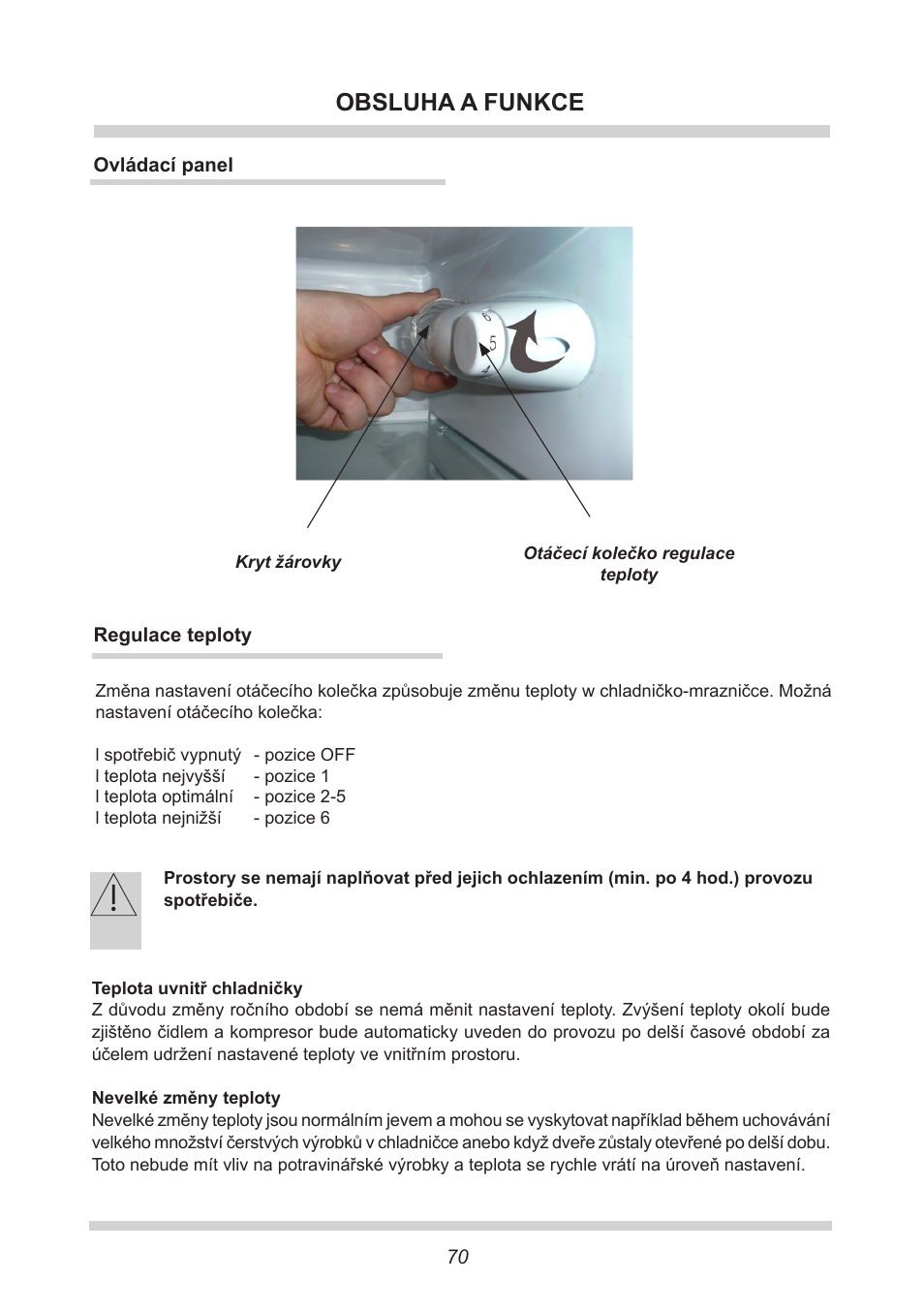 Obsluha a funkce | AMICA FC 204.3 - VKS 15304 W User Manual | Page 70 / 164