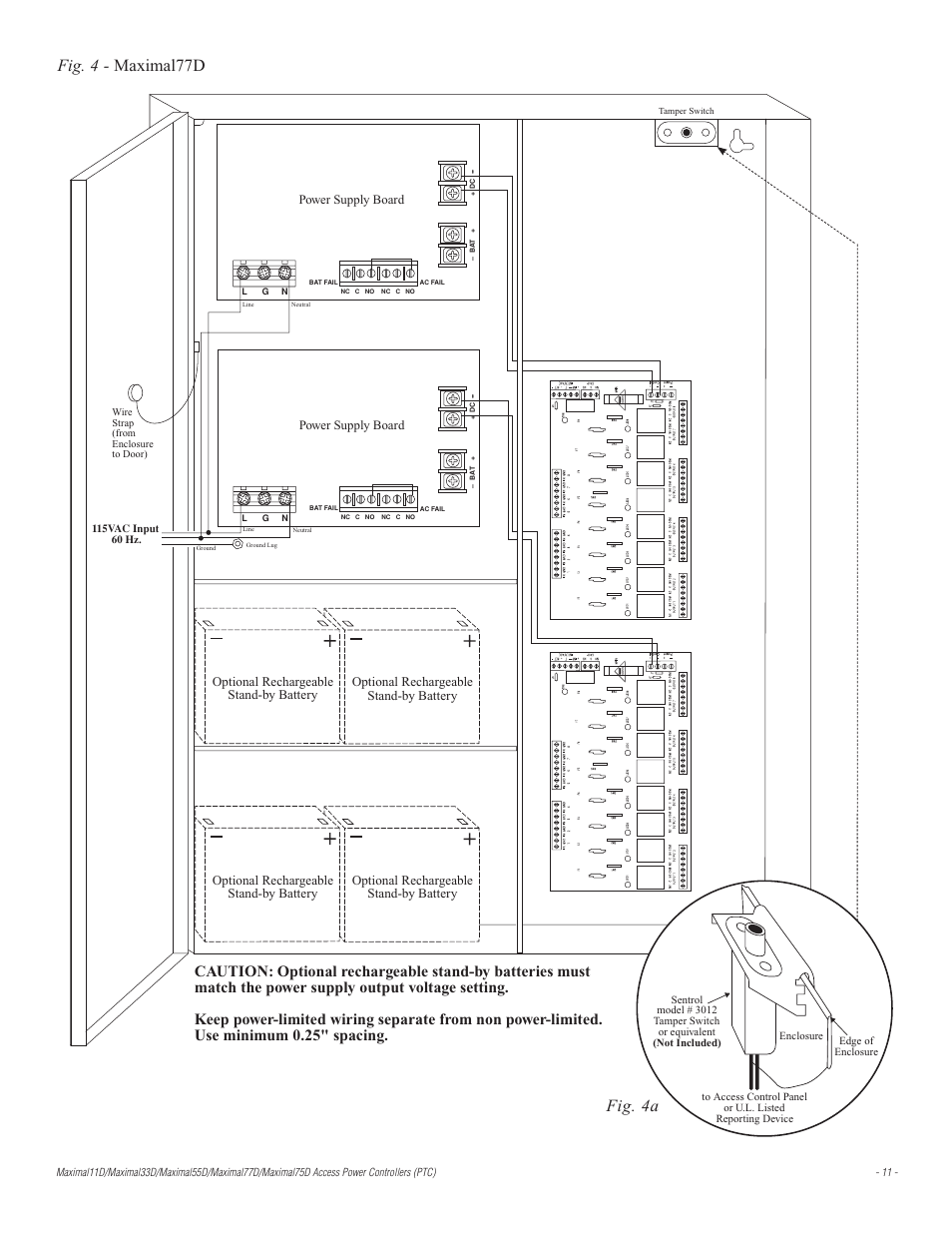 Fig. 4 - maximal77d fig. 4a | Altronix Maximal77D Installation Instructions User Manual | Page 11 / 20