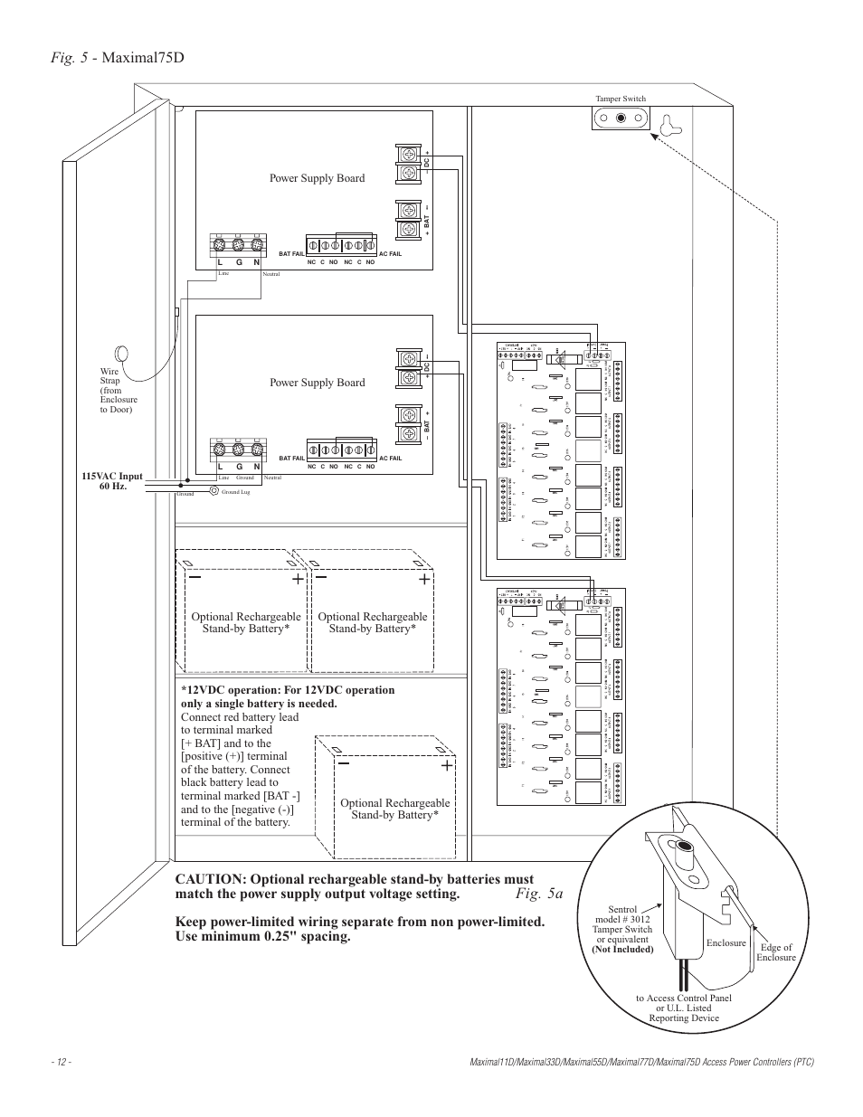 Fig. 5 - maximal75d fig. 5a | Altronix Maximal77D Installation Instructions User Manual | Page 12 / 20