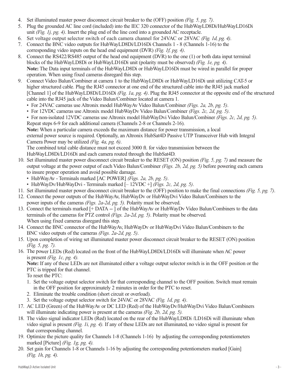 Altronix HubWay LD8Di Installation Instructions User Manual | Page 3 / 8
