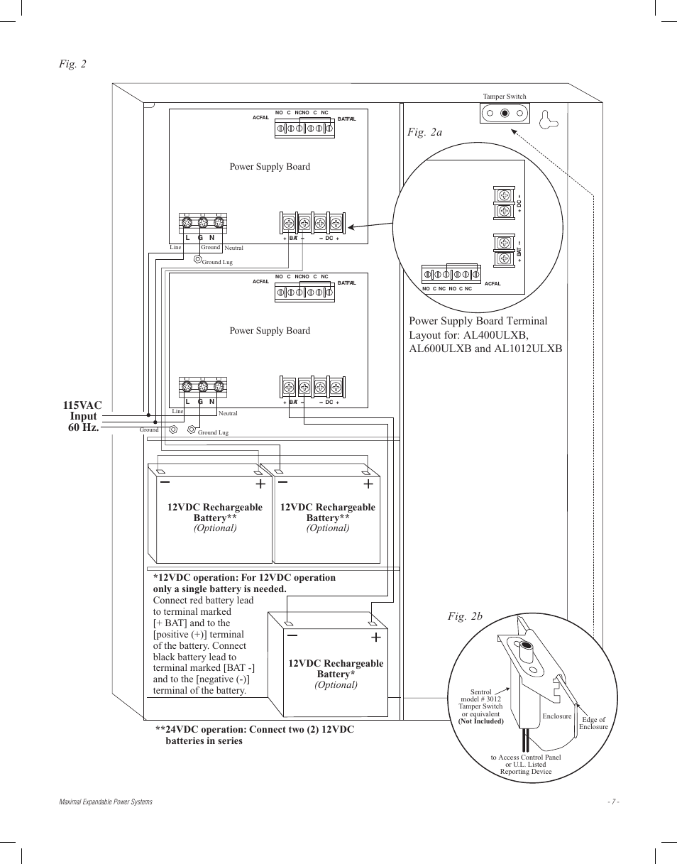 Fig. 2 fig. 2b | Altronix Maximal77E Installation Instructions User Manual | Page 7 / 16