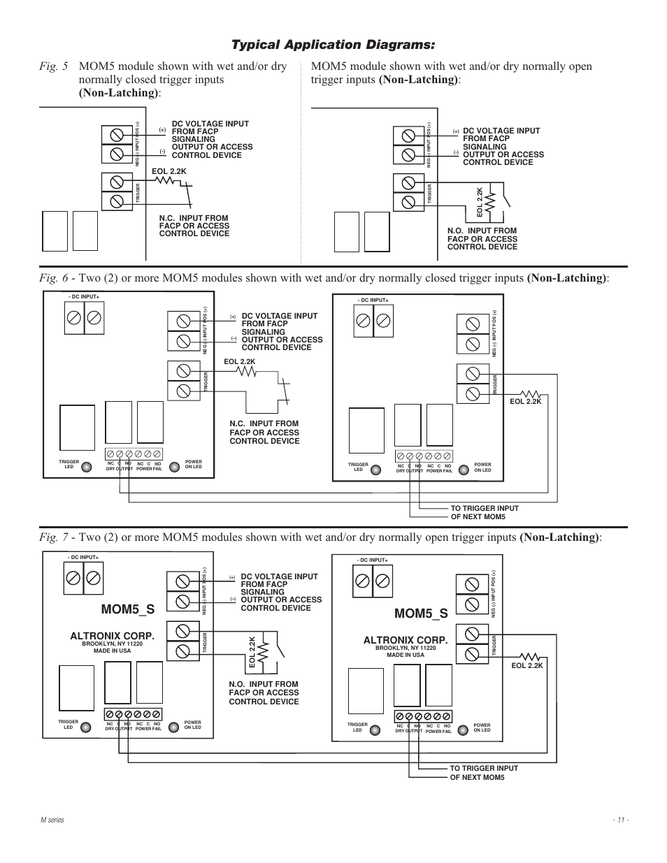 Mom5_s, Typical application diagrams, Altronix corp | Altronix AL600ULMR Installation Instructions User Manual | Page 11 / 16