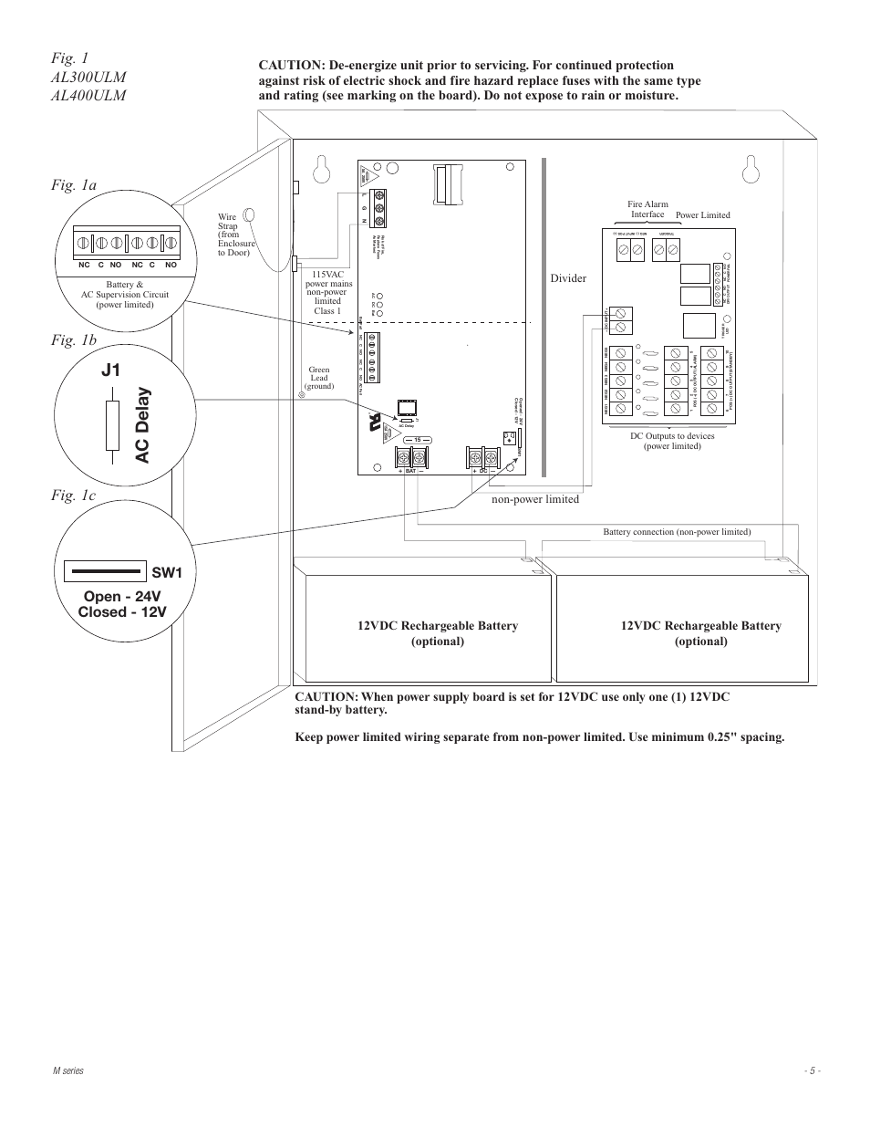 J1 ac delay, Divider, Non-power limited | Altronix AL600ULMR Installation Instructions User Manual | Page 5 / 16