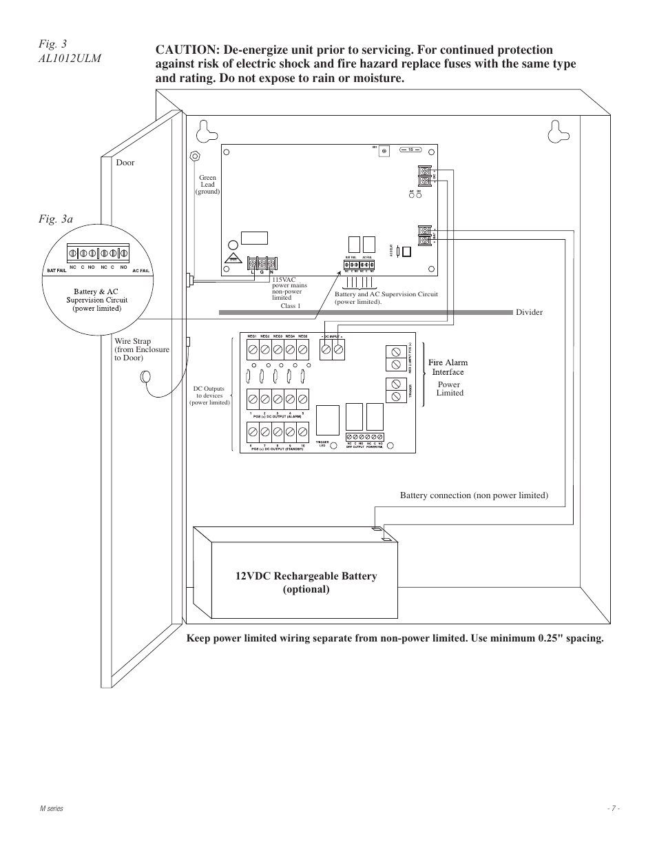 12vdc rechargeable battery (optional) | Altronix AL600ULMR Installation Instructions User Manual | Page 7 / 16