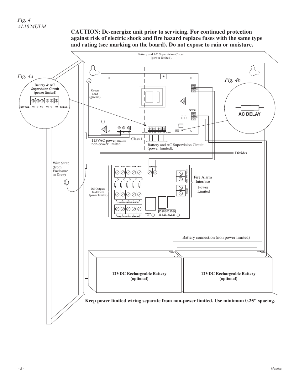 Ac delay, Battery connection (non power limited) | Altronix AL600ULMR Installation Instructions User Manual | Page 8 / 16