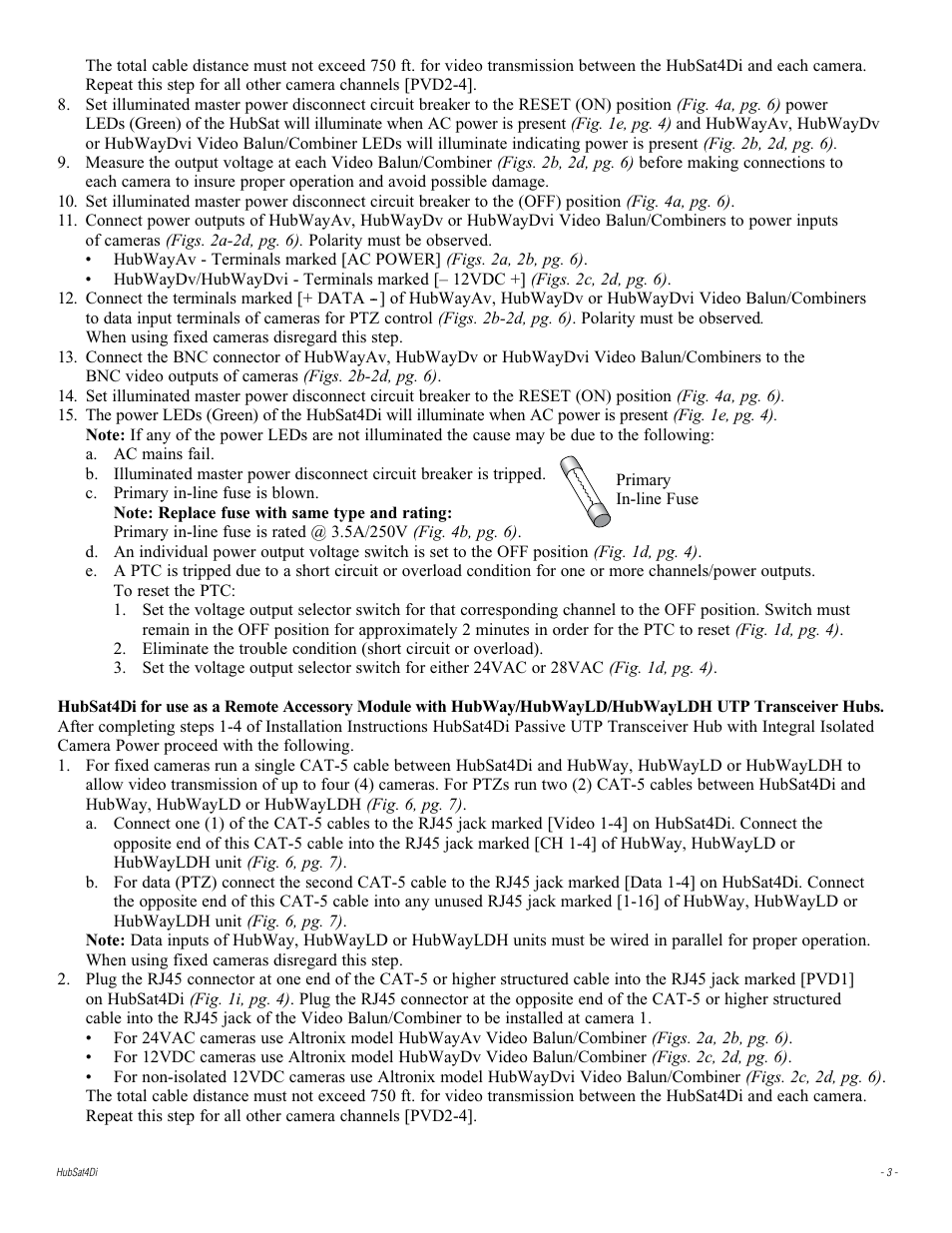 Altronix HubSat 4Di Installation Instructions User Manual | Page 3 / 8