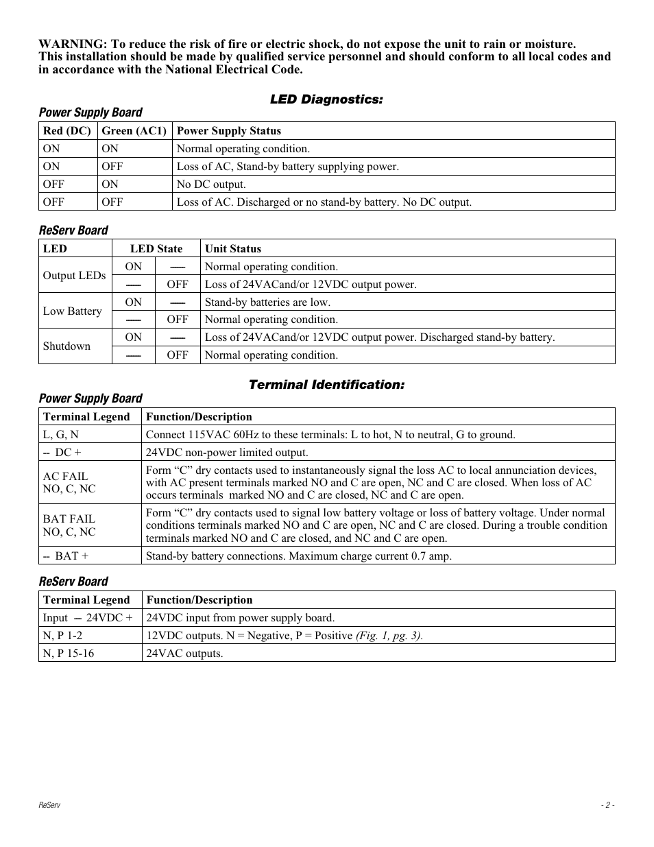 Altronix ReServ4WP Installation Instructions User Manual | Page 2 / 4